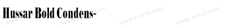 Hussar Bold Condens字体转换